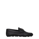 Black Leather Slip-On Loafers