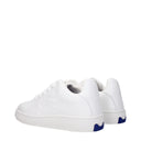 White Leather Low Top Sneakers