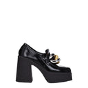 Mocassins Plataforma de Couro Preto