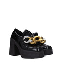 Mocassins Plataforma de Couro Preto