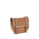 Beige Kalbsleder Bos Taurus Schultertasche