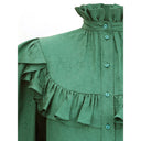 Grüne Seidenbluse