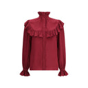 Blusa de seda con volantes