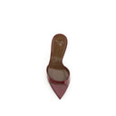 Sandali con tacco a spillo in pelle Bordeaux
