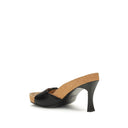 Schwarze Kalbsleder Bos Taurus Stiletto-Absatzsandalen