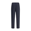 Gray Fleece Wool Casual Pants