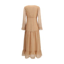 Multicolor Silk Long Dress