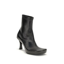 Botas de Tornozelo em Couro Preto de Bezerro Bos Taurus