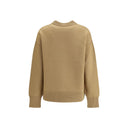 Felpa in lana beige con pile