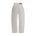 Jeans di cotone bianco denim
