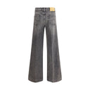 Jeans grigi in cotone a vestibilità comoda