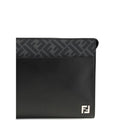Pochette in pelle nera