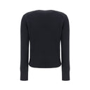 Black Merino Wool Sweatshirt