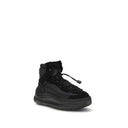 Black Polyester Athletic Sneakers
