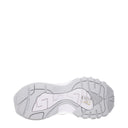 White Fabric Chunky Sneakers
