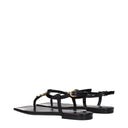 Sandali infradito in pelle nera