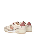 Sneakers basse in pelle beige