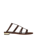 Braune Ledersandalen