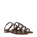 Braune Ledersandalen
