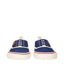 Blaue Stoff Niedrige Sneakers