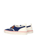 Baskets basses en tissu bleu