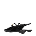 Schwarze Ledersandalen