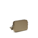 Borsa a spalla in pelle beige