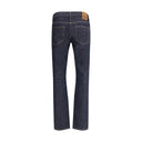 Blaue Baumwoll-Jeans mit geradem Bein