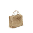 Beige Polyester Handbag