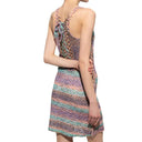 Vestido Casual de Lã Multicolorido