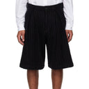 Schwarze Nylon-Shorts