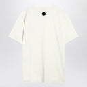 Moncler White cotton T-shirt with three-dimensional logo