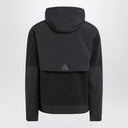 Felpa nera con cappuccio e zip Moncler Grenoble Polartec