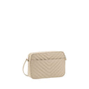 Beige Kalbsleder Bos Taurus Schultertasche