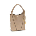 Beige Kalbsleder Bos Taurus Schultertasche