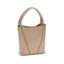Beige Kalbsleder Bos Taurus Schultertasche