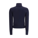 Dolcevita in lana merino blu