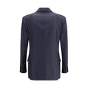 Blauer Wollblazer