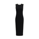Sleeveless torsade knit long Dress