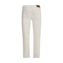 Weiße Baumwoll-Skinny-Jeans
