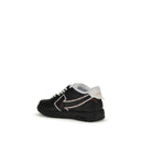 Sneakers sportive nere in gomma