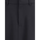 Schwarzer Woll-Midirock aus Fleece
