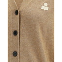 Beige Baumwoll-Cardigan