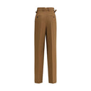 Brown Wool Casual Pants