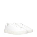 Weiße Leder-Sneaker mit niedrigem Schaft