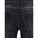 Calças Jeans Pretas de Algodão com Corte Relaxado