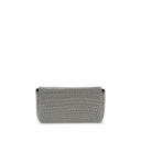 Gray Leather Shoulder Bag