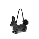 Borsa a spalla Bos Taurus in pelle di vitello nera