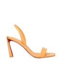 Sandales à talons aiguilles en cuir orange
