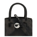 Bolsa de Ombro em Couro Preto de Bezerro Bos Taurus